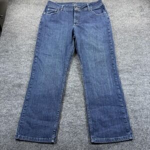 Riders By‎ Lee Jeans Womens 16P Petite Medium Wash Straight Stretch Denim 34x28